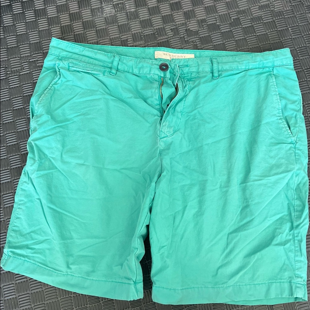 Mens Burberry Teal Shorts